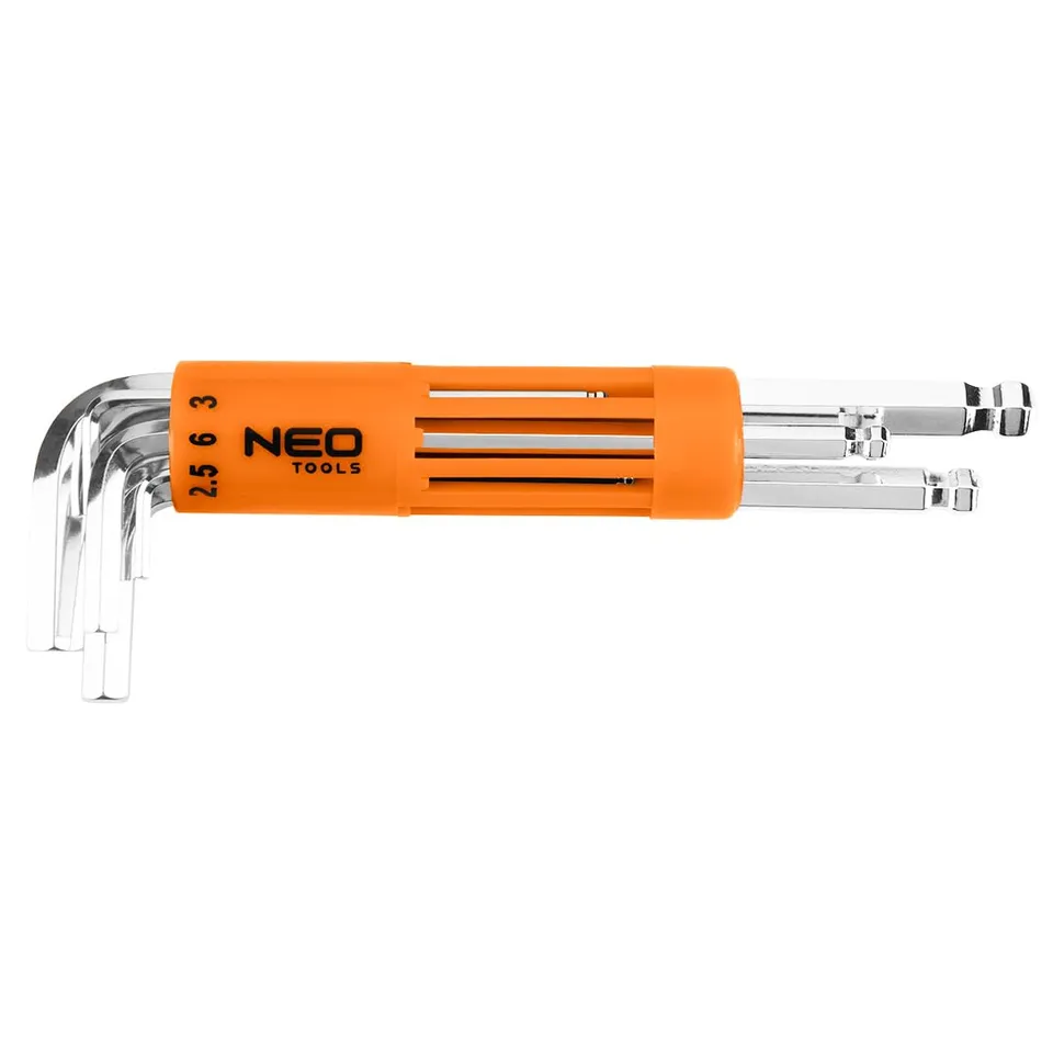 NEO TOOLS 09-523 jeu clés Allen rotule 2-10 mm 8 pièces