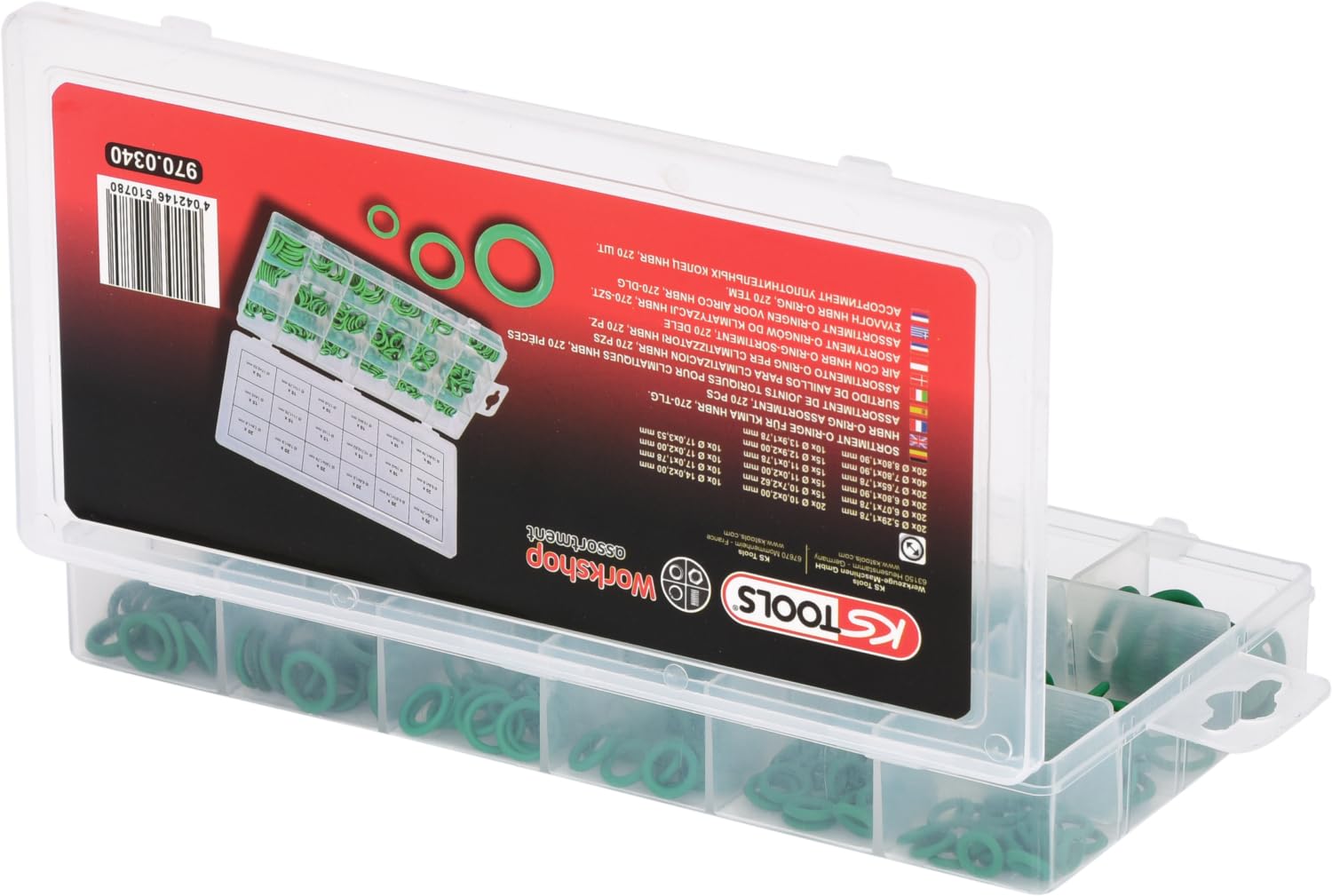 KS Tools 970.0340 Joints toriques clim HNBR 270 pièces