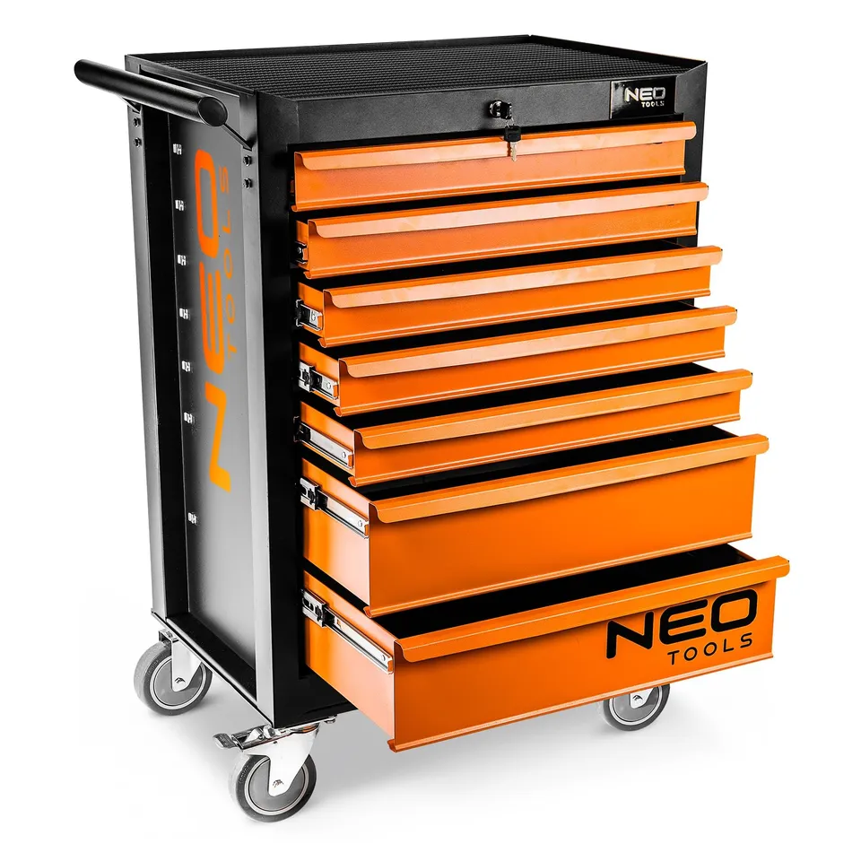 NEO TOOLS 84-222 servante atelier 7 tiroirs noir-orange