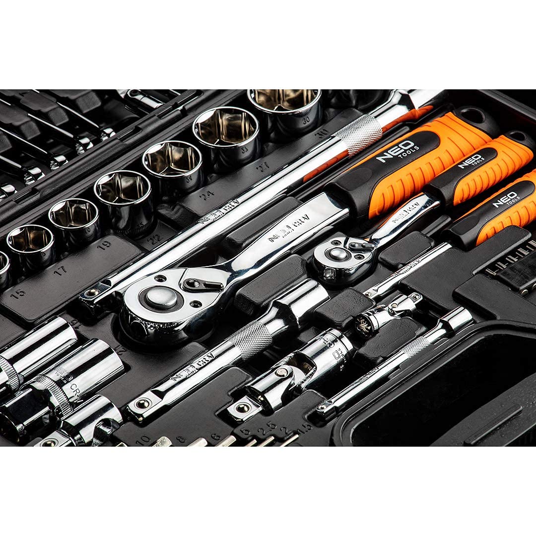 NEO TOOLS 08-915 coffret outils 77 pièces acier chrome