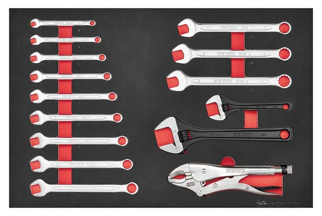 Teng Tools TTESP15 FOAM4X4 Jeu de Clés 15 Pièces