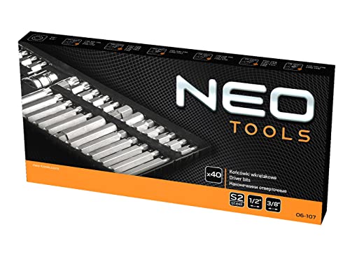 NEO TOOLS Coffret embouts vissage 40 pièces 06-107 gris