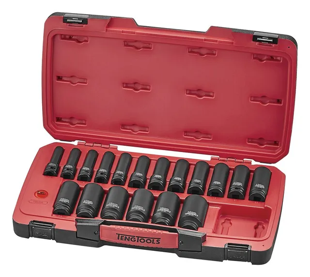 Teng Tools Mecca Pro coffret douilles choc longues 22 pcs 1/2"