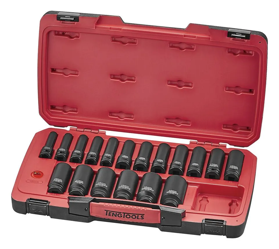 Teng Tools Mecca Pro coffret douilles choc longues 22 pcs 1/2"