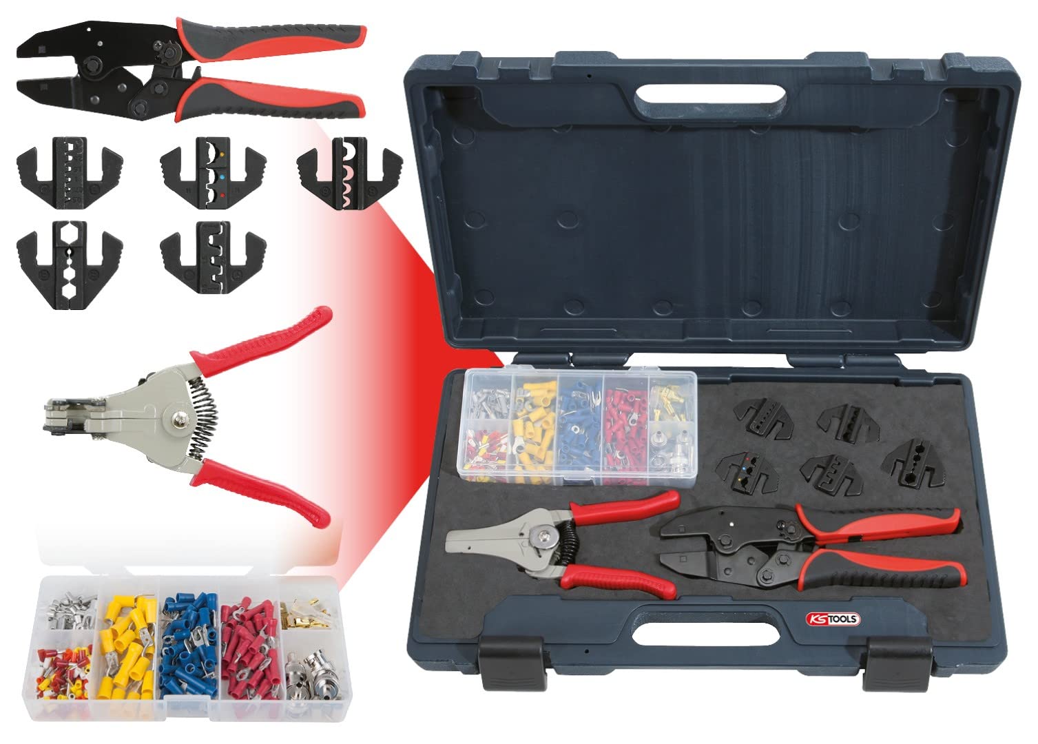 KS Tools 115.1400 module pinces à sertir dénuder 8 pcs