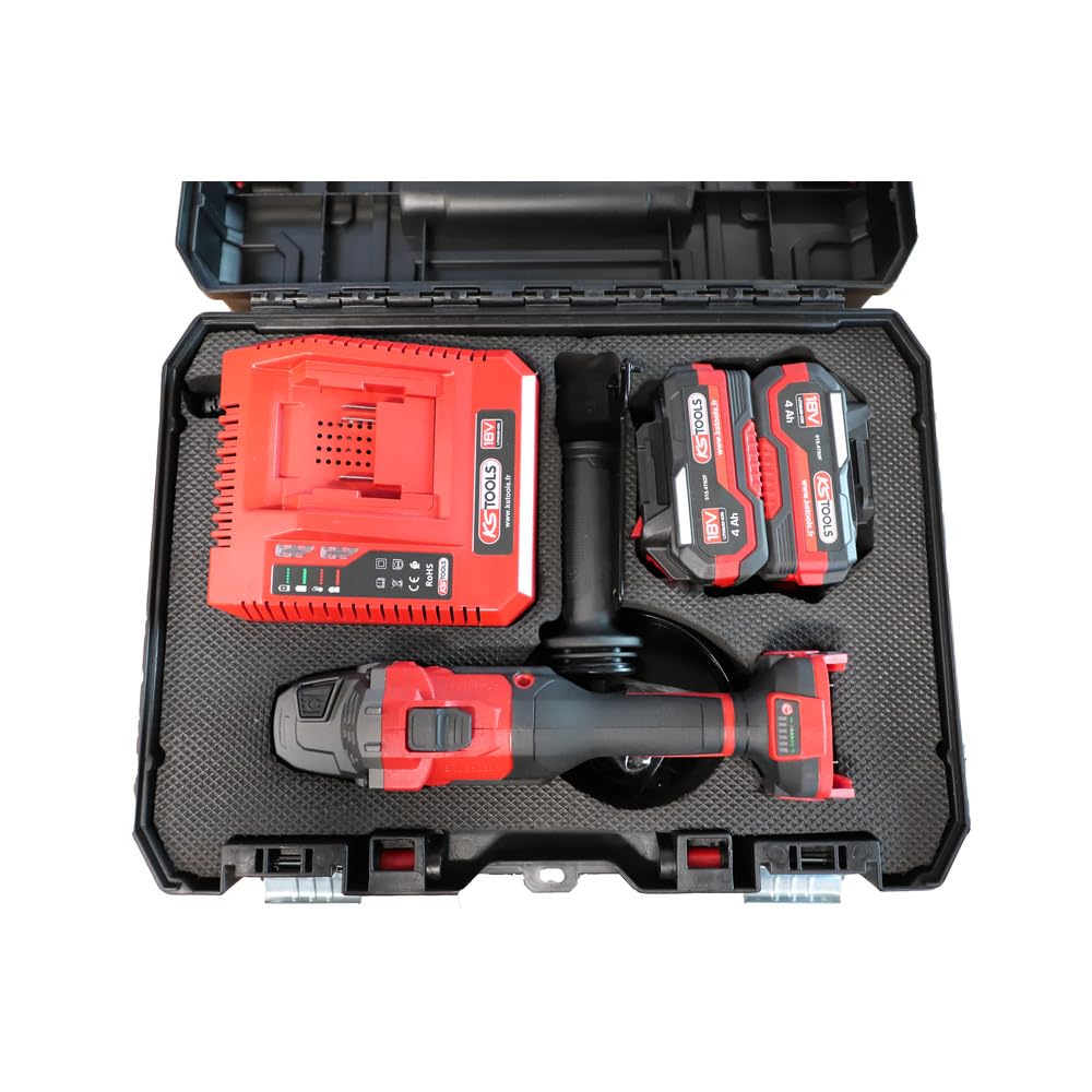 KS Tools 515.4735F meuleuse d'angle 18V 125mm coffret 2 batteries