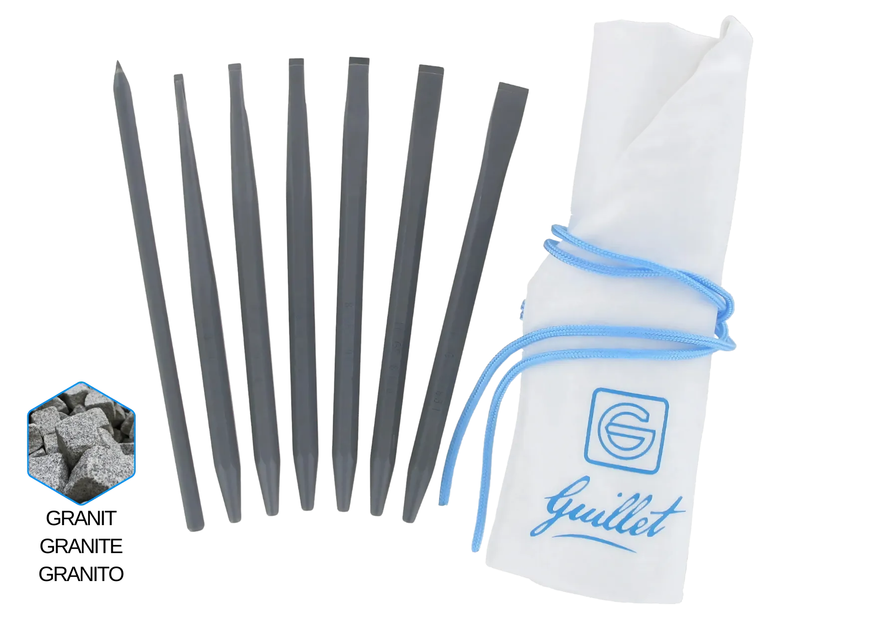 Guillet Triumph trousse ciseaux carbure granit 7 pieces