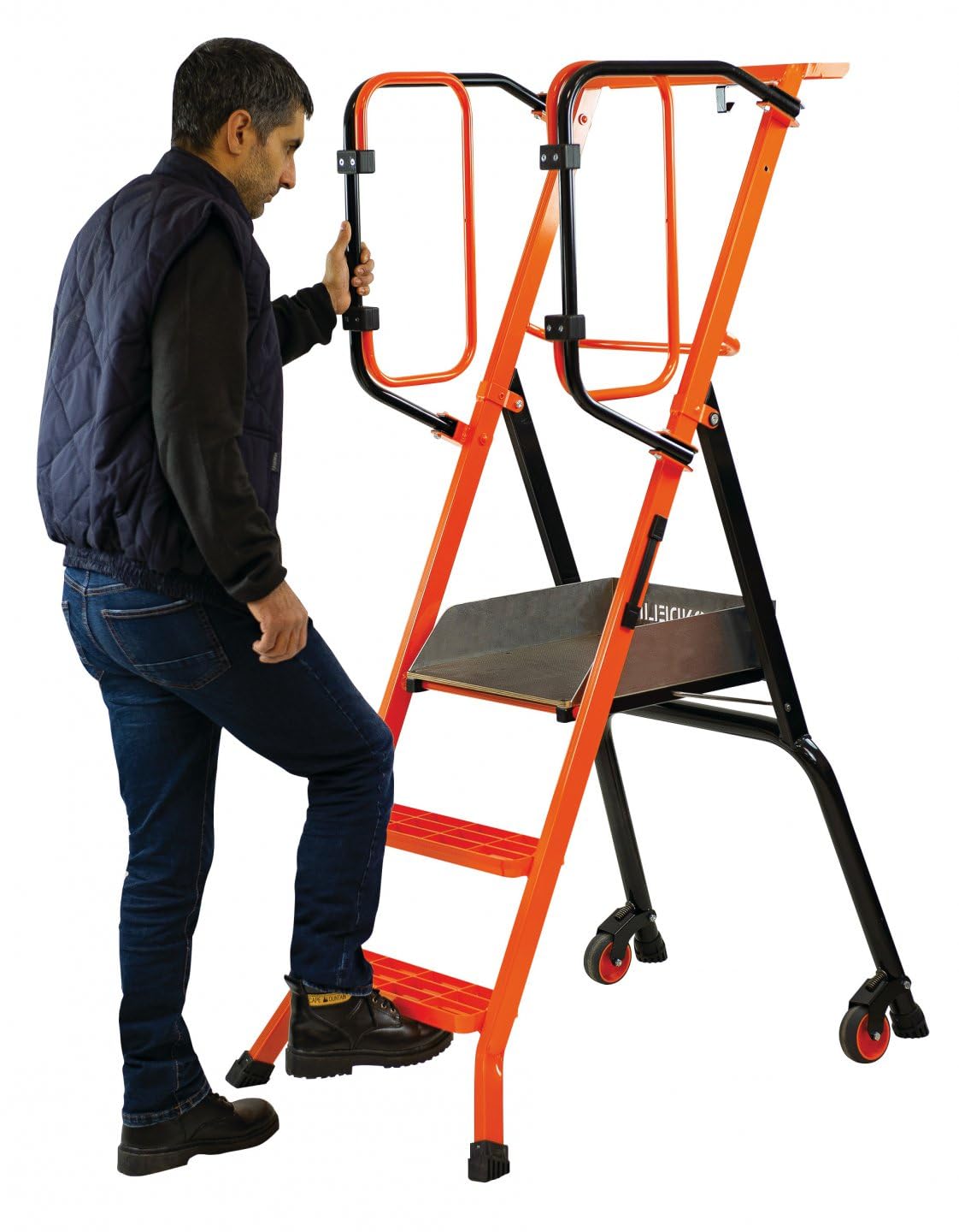 Mondelin Gardia PIRL escabeau 70 cm 3 marches garde-corps
