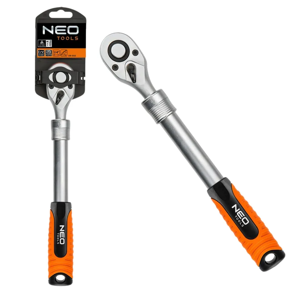 NEO Tools 08-502 cliquet 1/4" 150 mm 72 dents
