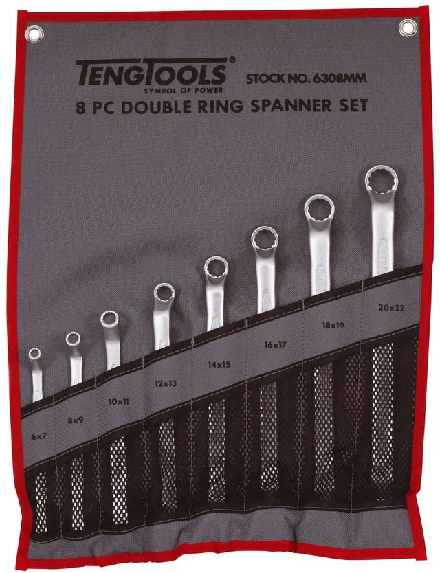 Teng Tools jeu 8 clés polygonales métriques trousse