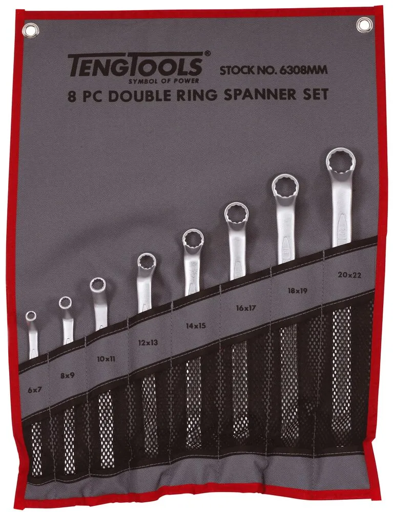 Teng Tools jeu 8 clés polygonales métriques trousse