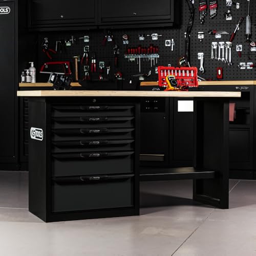 KS Tools 865.0150 Établi garage 6 tiroirs bois 1500 kg