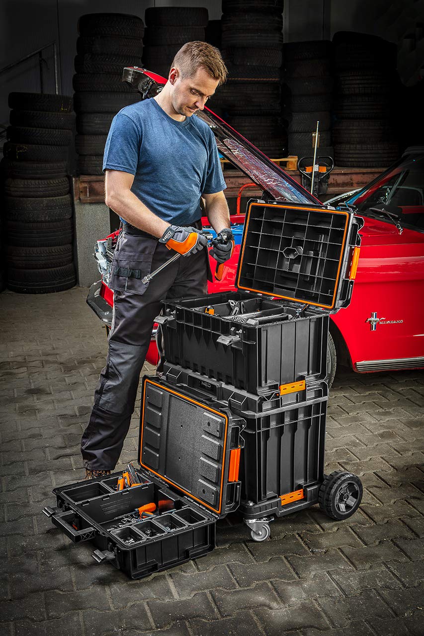 NEO TOOLS 84-259 Servante 6 casiers 150 kg orange