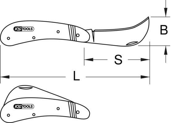 KS Tools 907.2185 couteau électricien lame serpette