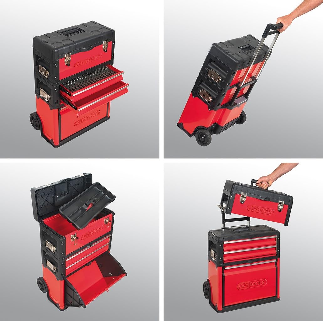 KS Tools 850.0340 servante atelier mobile bi-matière 75 kg
