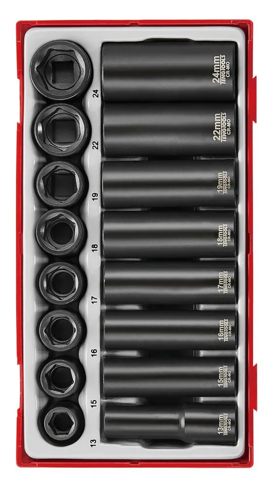 Teng Tools TT1 coffret douilles à choc 1/2 16 pièces Cr-Mo