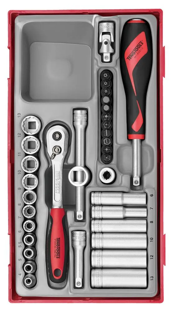 Teng Tools TT1 coffret douilles 1/4" 35 pièces 12 pans