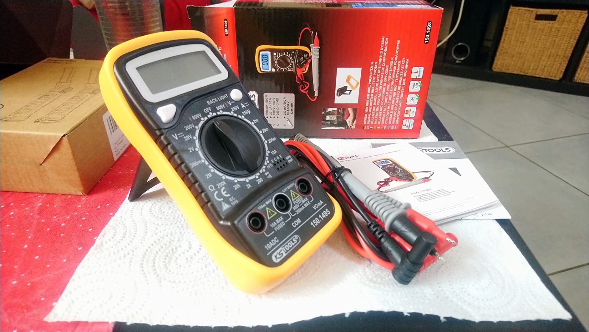 KS Tools 150.1495 multimètre digital AC/DC continuité