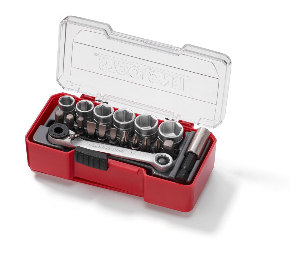Teng Tools coffret douilles 1/4" 6 pans 19 pièces