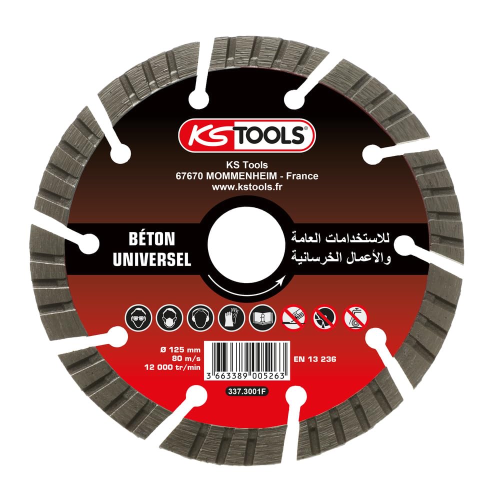 KS Tools 337.3003F disque diamant 125mm métaux PVC bois 1,6mm