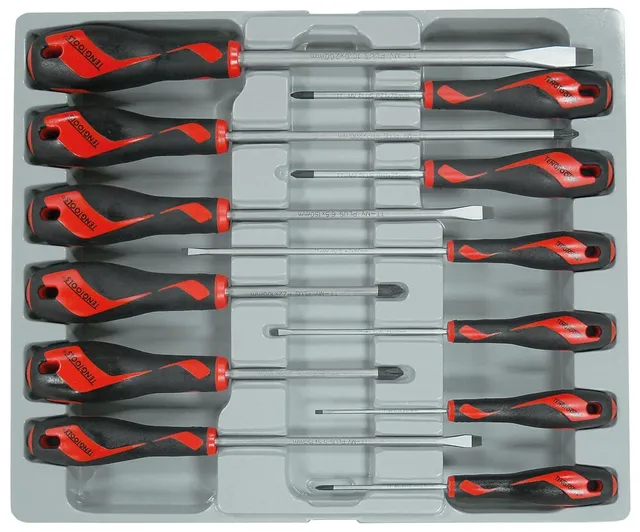 Teng Tools jeu tournevis mixtes 12 pièces plat PH PZ atelier