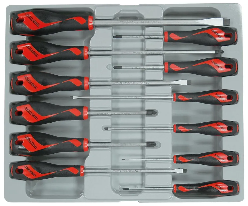 Teng Tools jeu tournevis mixtes 12 pièces plat PH PZ atelier