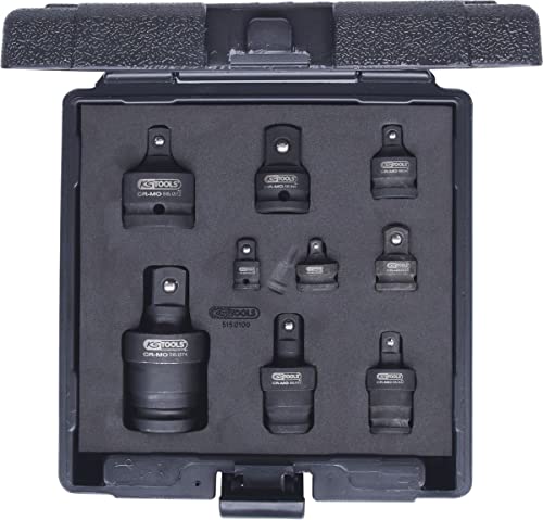 KS Tools 515.0100 coffret adaptateurs cardans choc 9 pcs