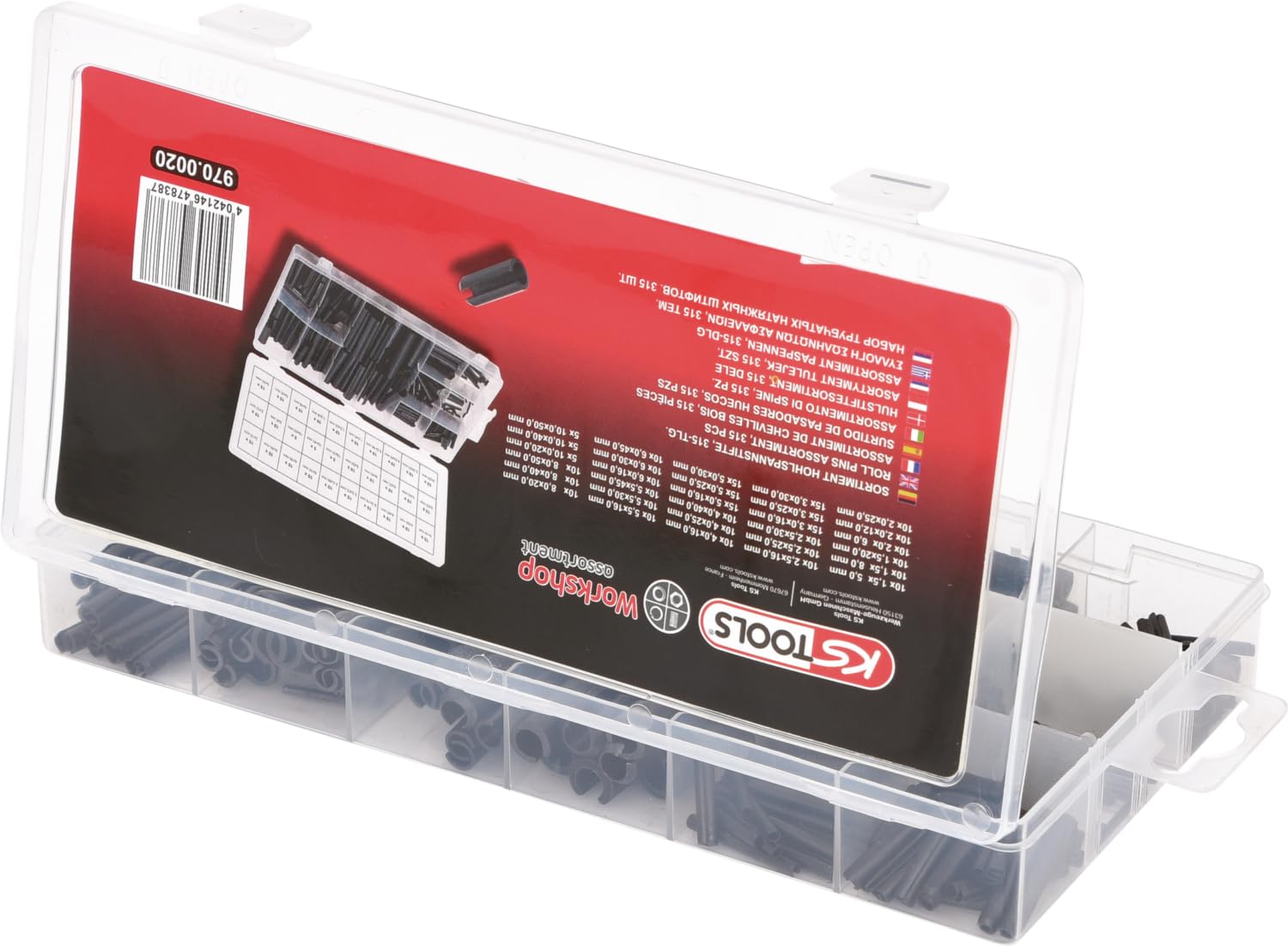 KS Tools 970.0020 assortiment goupilles élastiques 315 pcs