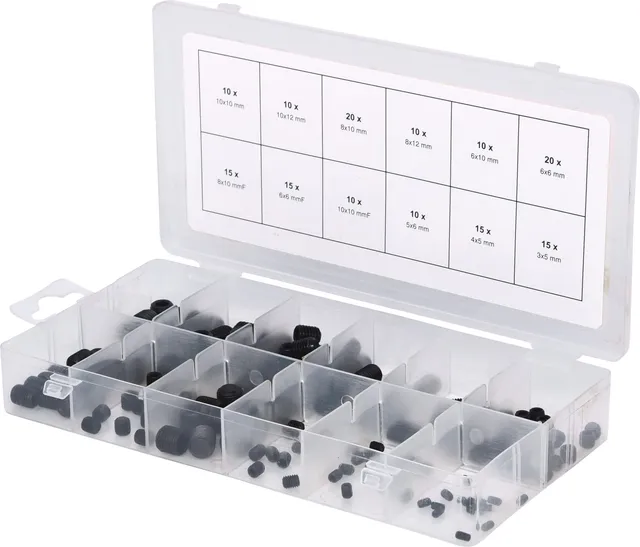 KS Tools 970.0400 assortiment vis sans tête 160 pcs acier