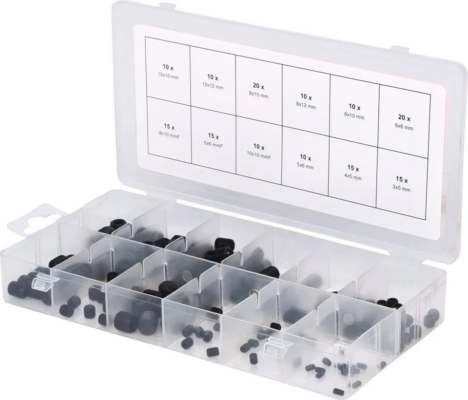 KS Tools 970.0400 assortiment vis sans tête 160 pcs acier