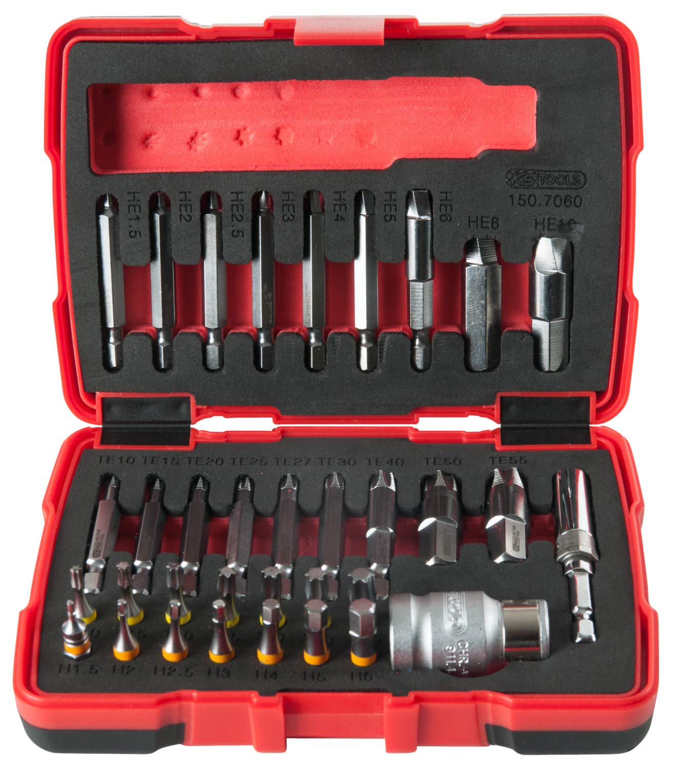 KS Tools 150.7060 coffret extracteurs vis Torx 6 pans