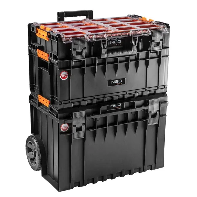 NEO TOOLS lot 2 caisses outils modulaires à roulettes