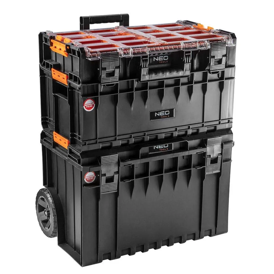 NEO TOOLS lot 2 caisses outils modulaires à roulettes