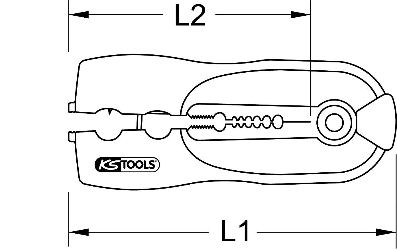 KS Tools 115.1252 pince à dénuder taille 2 Ø 0,8-2,6 mm