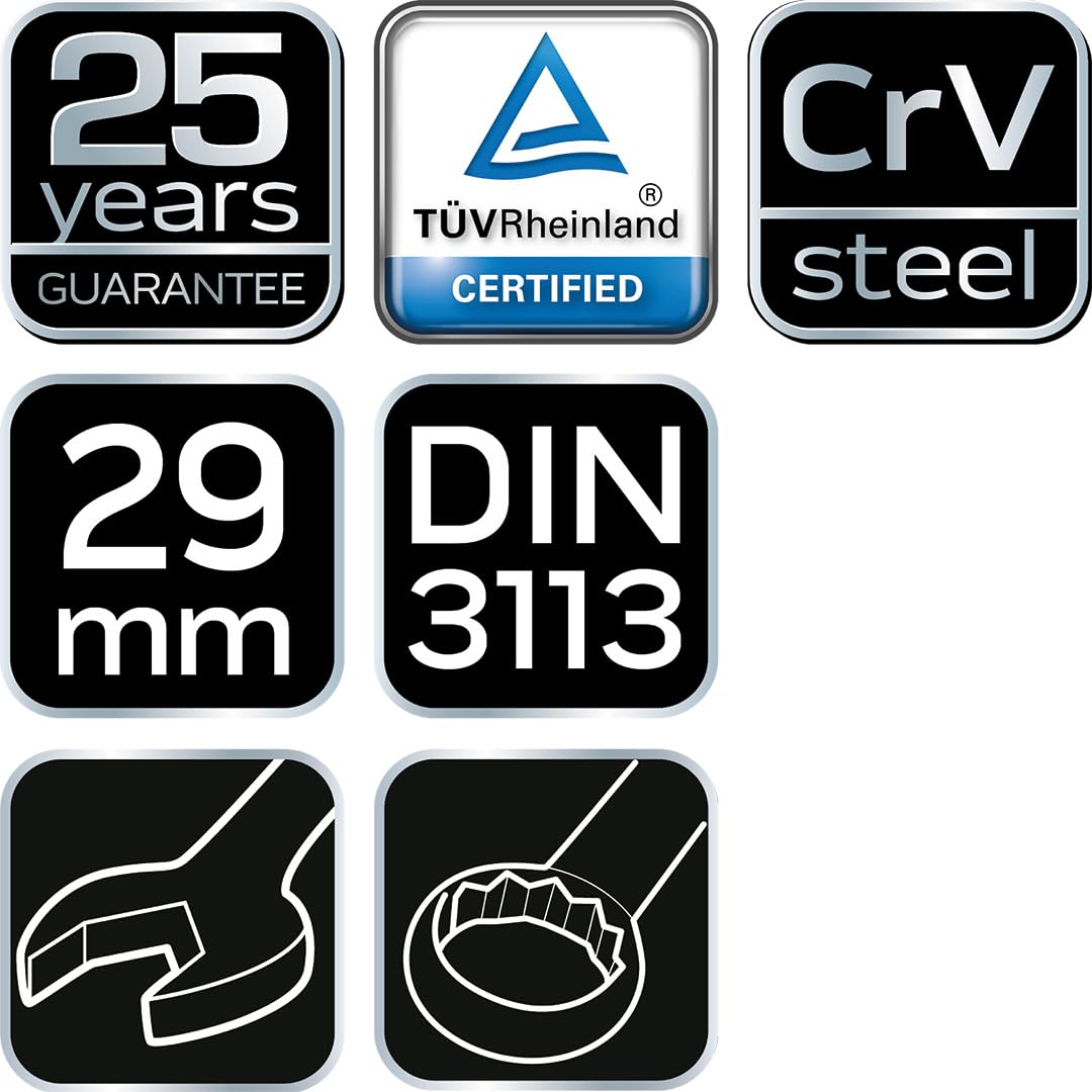 NEO TOOLS 09-729 clé mixte 29 mm chrome-vanadium