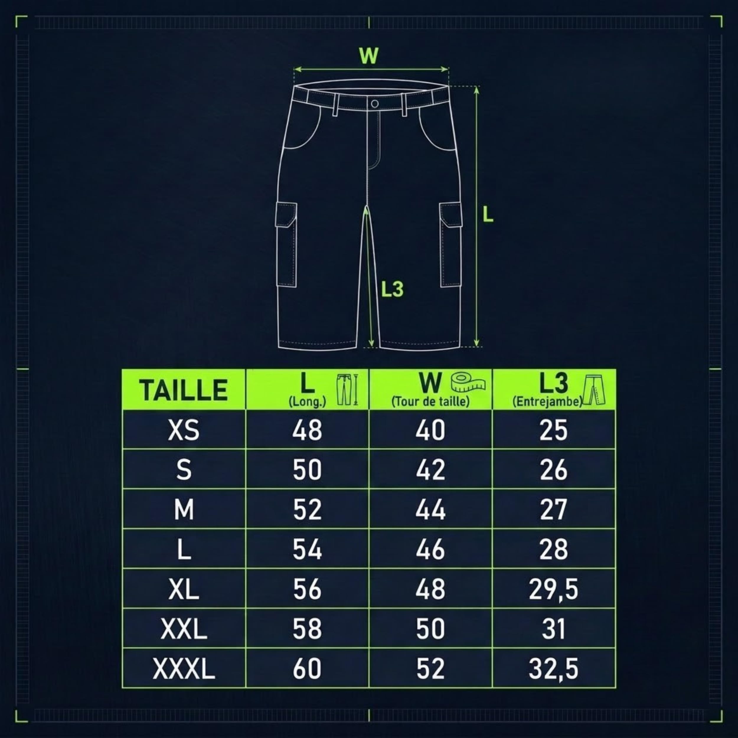 NEO Tools X short golf homme XXL bleu marine