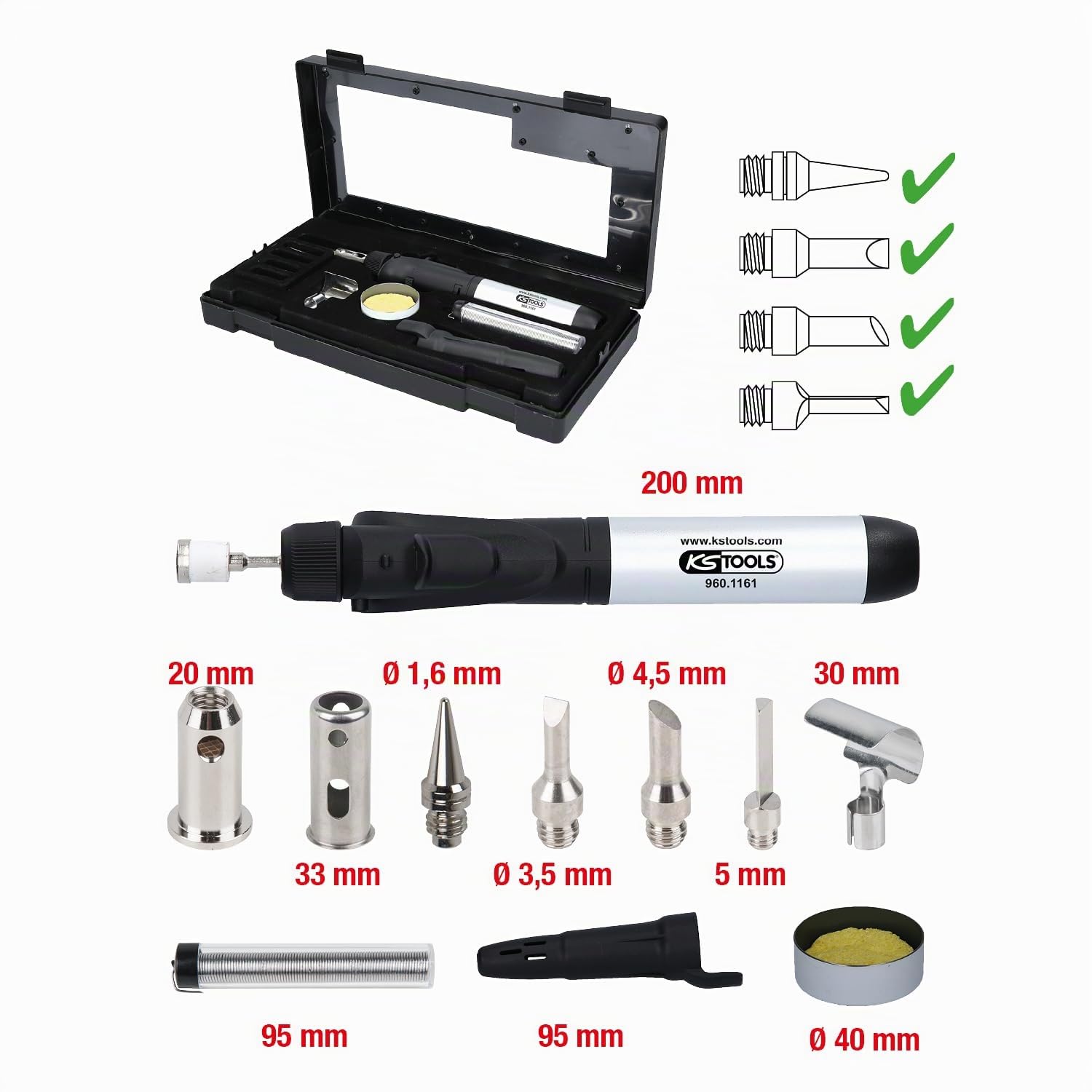 KS Tools 960.1160 micro set de soudure 11 pièces