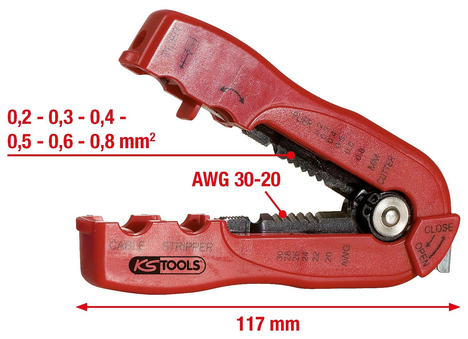 KS Tools 115.1251 pince à dénuder multifonction 0,2-0,8 mm²
