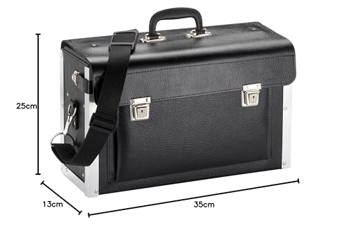 KS TOOLS 850.0310 valise outils cuir 420 mm 18 casiers