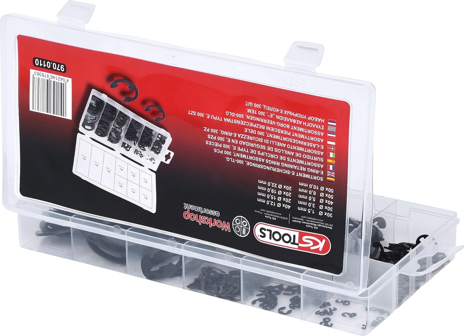 KS Tools 970.0110 assortiment circlips E 300 pièces