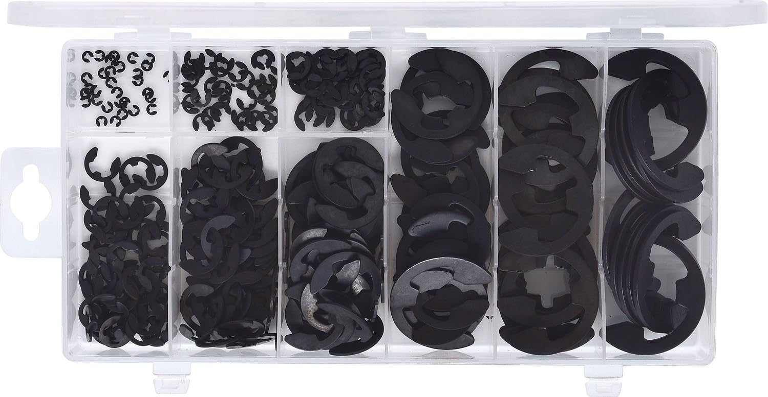 KS Tools 970.0320 Assortiment 300 circlips E pouces noir
