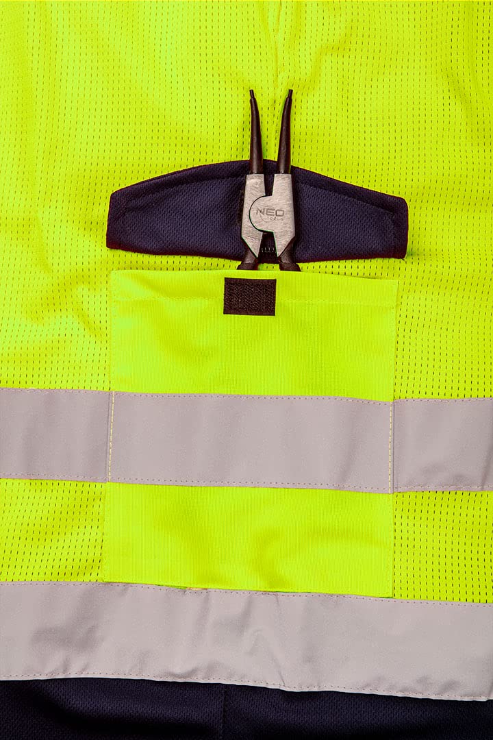 NEO TOOLS short de travail haute visibilité mesh orange