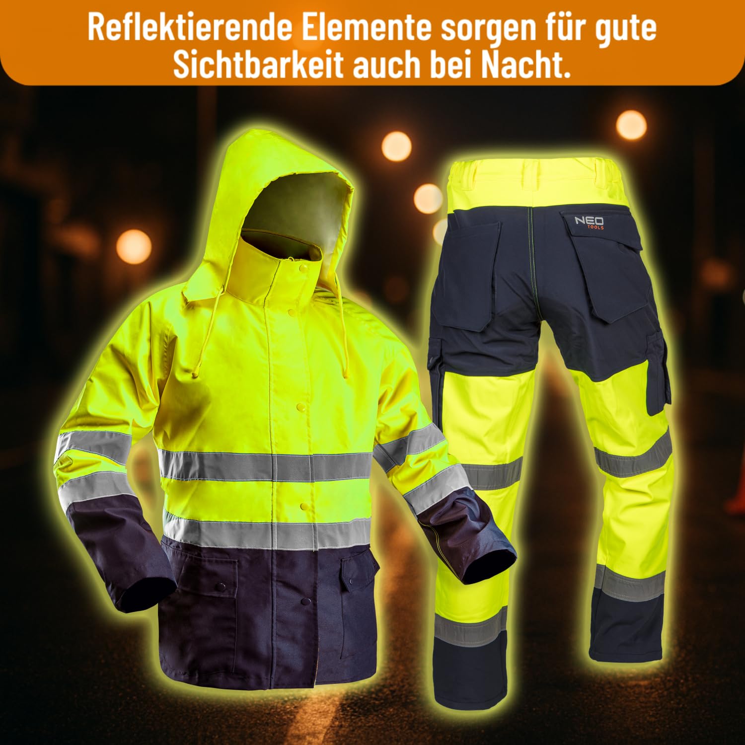 NEO TOOLS 81-721 veste haute visibilité jaune fluo imperméable