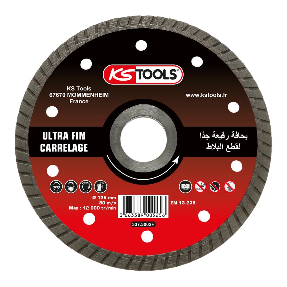 KS Tools 337.3003F disque diamant 125mm métaux PVC bois 1,6mm
