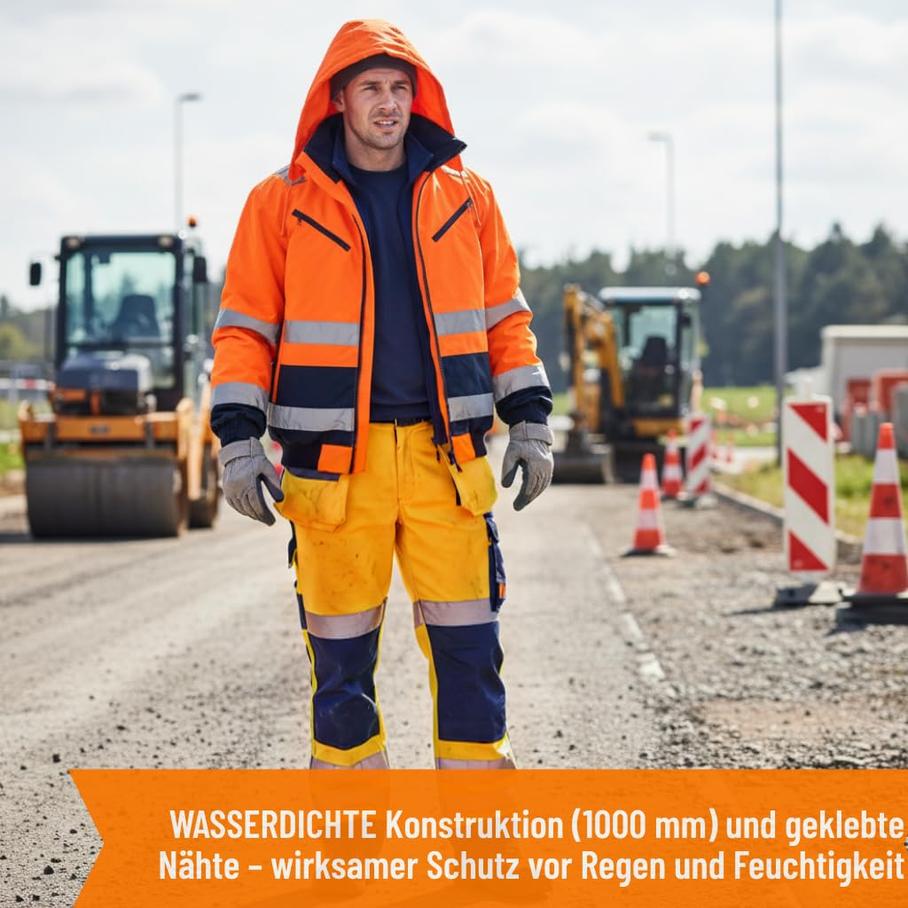 NEO Tools Parka Travail Jaune Fluo Homme