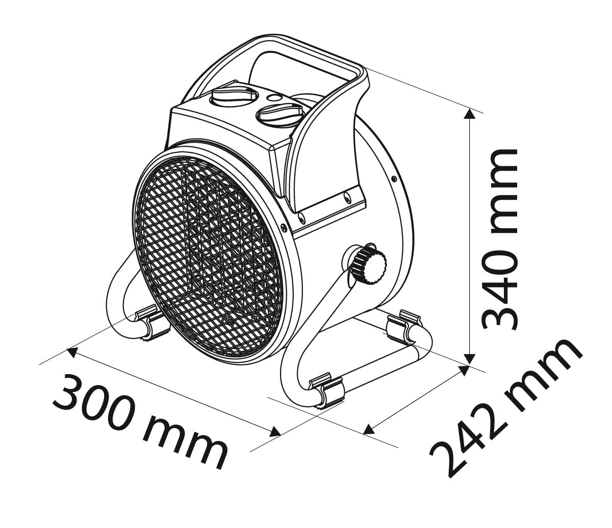 NEO TOOLS chauffage électrique PTC 5 kW céramique ventilateur