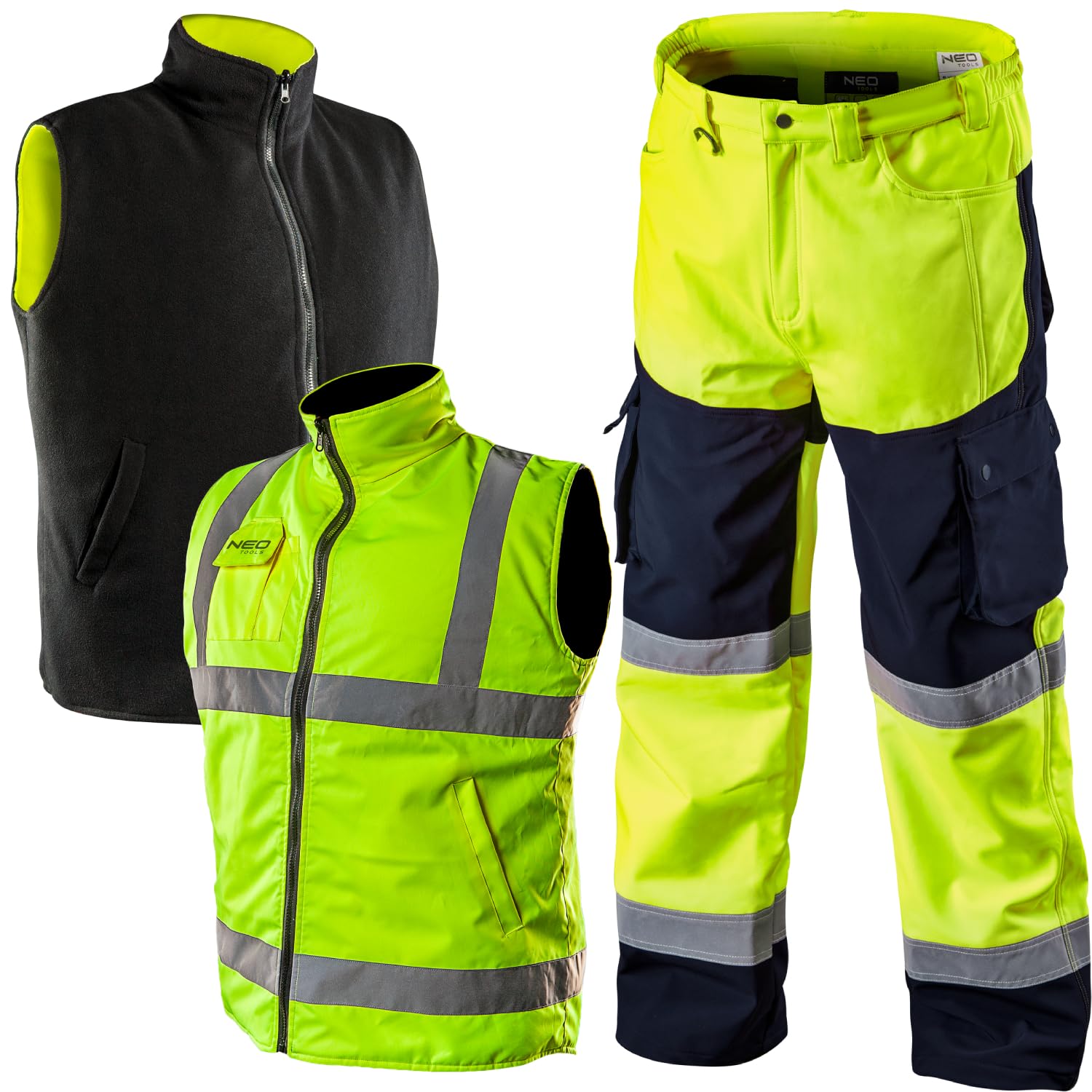 NEO Tools gilet sécurité jaune réversible réfléchissant