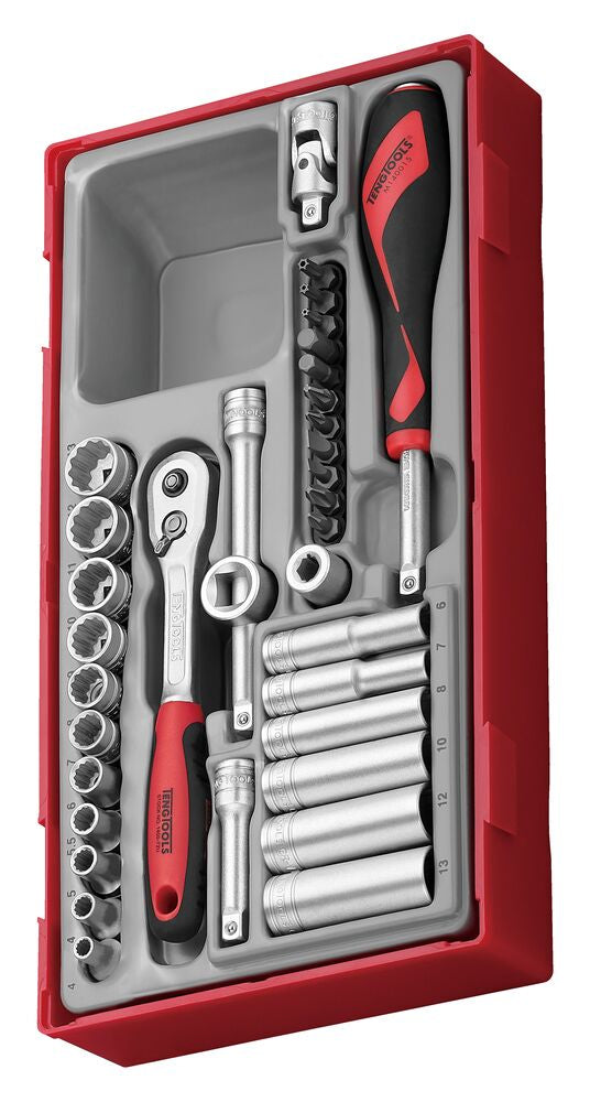 Teng Tools TT1 coffret douilles 1/4" 35 pièces 12 pans