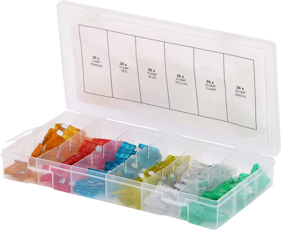 KS Tools 970.0250 assortiment fusibles auto 120 pièces 5-30A