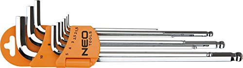 NEO Tools 09-515 clés Allen 9 pièces 1,5-10 mm S2